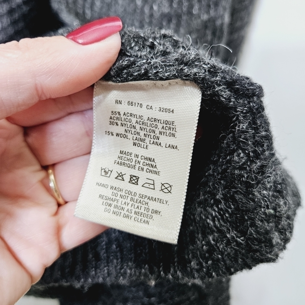 Anthropologie Sleeping on Snow Black Open Front Cardigan waterfall front S - Picture 2 of 11